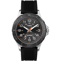 Timex Mens TW2P87200 Taft Street Black Silicone Strap Watch
