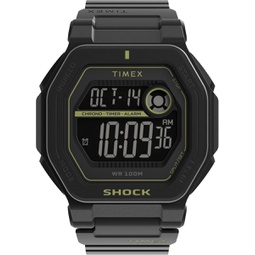 Timex Mens Command Encounter 45mm Watch - Black Strap Digital Neg Display Dial Black Case