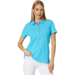 Womens Tommy Hilfiger Short Sleeve Solid Polo