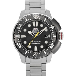 Orient M-Force AC0L Stainless Steel Japanese Automatic/Hand Winding ISO 6425 Compliant 200 Meter Divers Watch with Anti-Reflective Sapphire Crystal Model: RA-AC0L001B00B