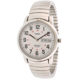 Timex Mens Easy Reader T2N091 Silver Stainless-Steel Quartz Fashion Watch