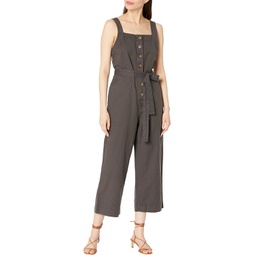Womens Lucky Brand Button Front Jumpsuit