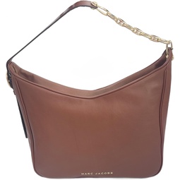 Marc Jacobs H204L01SP22 Chocolate Truffle Brown With Gold Hardware Womens Leather Hobo Bag