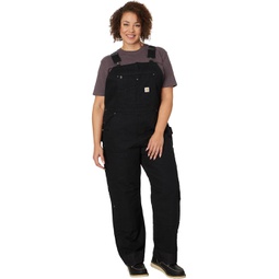 Womens Carhartt Quilt-Lined Washed Duck Bib Overalls
