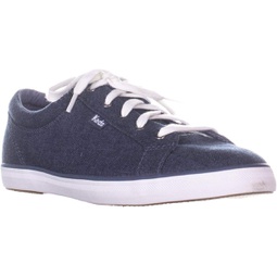 Keds Womens Maven Canvas Low Top Lace Up Fashion Sneakers, Blue, Size