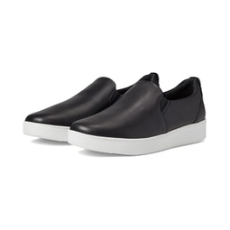 FitFlop Rally Leather Slip-On Skate Sneakers