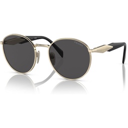 Prada PR 56ZS - ZVN5S0 Sunglasses Gold w/Dark Grey 54mm