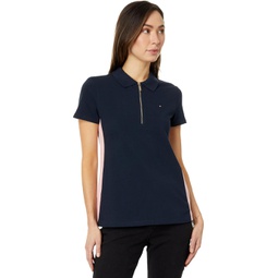 Womens Tommy Hilfiger Side Pannel Zip Polo