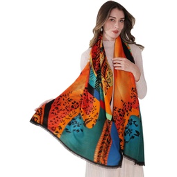 Xinmurffy 100% Wool Travel Scarf Long Pashmina Shawls and Wraps for Women Cashmere Warm Winter Large Blanket Scarves