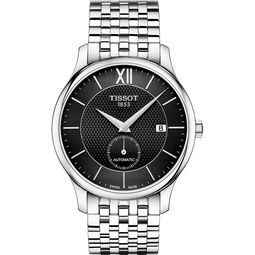 Tissot mens Tissot Tradition Automatic Small Second 316L stainless steel case Automatic Watch, Grey, Stainless steel, 20 (T0634281105800)