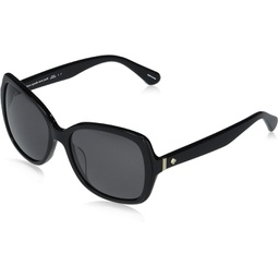 Kate Spade New York womens Karalyn/S Sunglasses, Black/Polarized Gray, 56mm 17mm US