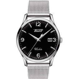 Tissot Unisex-Adult Heritage Visodate 316L Stainless Steel case Swiss Quartz Watch, Grey, Stainless Steel, 20 (T1184101105700)