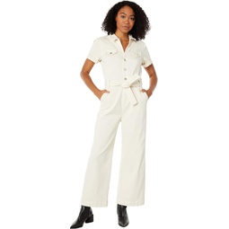 Womens Paige Anessa Puff Sleeve Jumpsuit w/ Self Tie