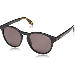 Marc Jacobs Marc 351/S Round Sunglasses, Black/Gray, 52mm, 19mm