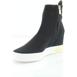 DKNY Womens High-top Sneakers  Slip-on Shoes with Hidden Wedges