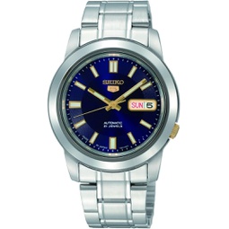 SEIKO Mens SNKK11 5 Stainless Steel Blue Dial Watch