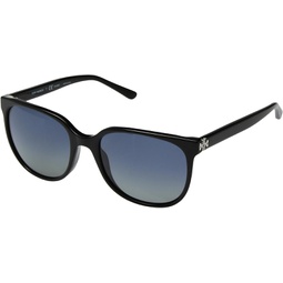 Tory Burch TY7106 Sunglasses 17091H-57 - Black Frame, Blue Gradient Polar TY7106-17091H-57