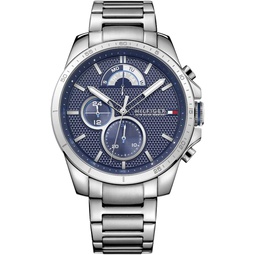 Tommy Hilfiger Mens 1791348 Cool Sport Analog Display Quartz Silver Watch