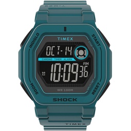 Timex Mens Command Encounter 45mm Watch - Blue Strap Digital Neg Display Dial Blue Case