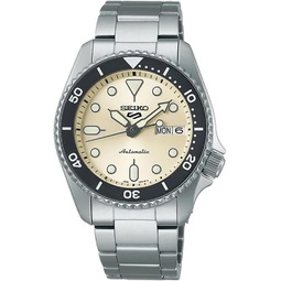 SEIKO 5 Sports Gents SKX Midi Automatic Watch SRPK31K1, Cream/Grey