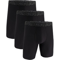Mens Under Armour 3-Pack Performance Tech Solid 9 Boxer Briefs