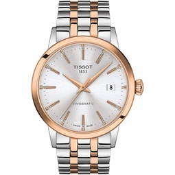 Tissot mens Classic Dream Stainless Steel Dress Watch Rose Gold T1294072203100