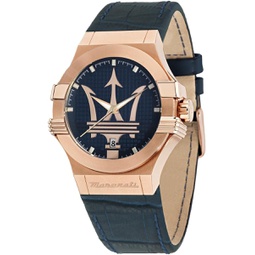 Maserati Mens R8851108027 Potenza Analog Display Analog Quartz Blue Watch
