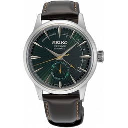 SEIKO SSA459J1,Men Presage,Mechanical,Automatic,Stainless,Silver,Leather,WR,SSA459