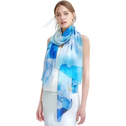 HangErFeng Scarf Silk Printing Fashion Long Lightweight Sunscreen Shawls for Women Large HairScarf Gift Packaging340