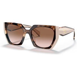 Prada PR 15WS Womens Sunglasses Tortoise Caramel/Powder/Brown Gradient 54