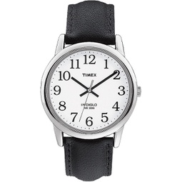 Timex Mens T205019J Easy Reader Black Leather Strap Watch