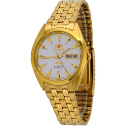 Orient #FAB00001W Mens 3 Star Standard Gold Tone Silver Dial Automatic Watch