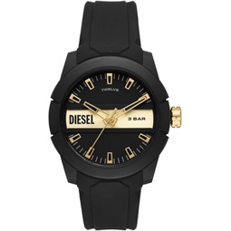 Diesel All-Gender Double Up Lightweight Nylon and Silicone Quartz Watch