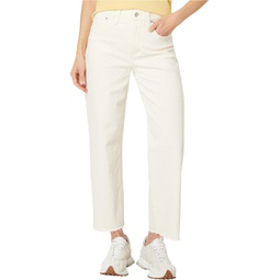 Madewell The Perfect Vintage Wide-Leg Crop Jean in Vintage Canvas: Raw-Hem Edition