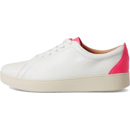 FitFlop Rally Neon-Pop Leather Sneakers