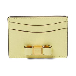 Kate Spade New York Morgan Bow Embellished Saffiano Leather Card Holder