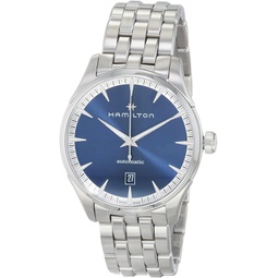 Hamilton Watch Jazzmaster Swiss Automatic Watch 40mm Case, Blue Dial, Silver Stainless Steel Bracelet (Model: H32475140)