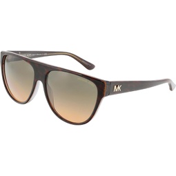 Michael Kors Gray Orange Gradient Browline Ladies Sunglasses Barrow MK2111 355518 57