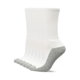 Jefferies Socks Sport Crew Half Cushion Seamless 6-Pair Pack (Infant/Toddler/Little Kid/Big Kid/Adult)