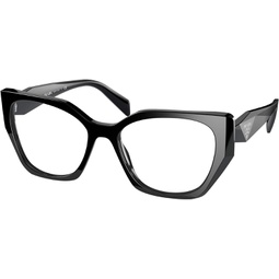 Prada PR 18WV 1AB1O1 Black Plastic Fashion Eyeglasses 52mm