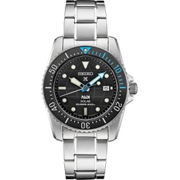 SEIKO SNE575 Watch for Men - Prospex Collection - Stainless Steel Case and Bracelet, Black Dial