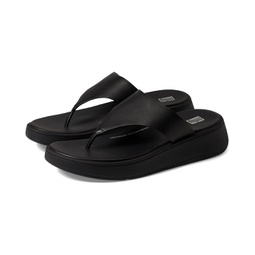 FitFlop F-Mode Leather Flatform Toe Post Sandals