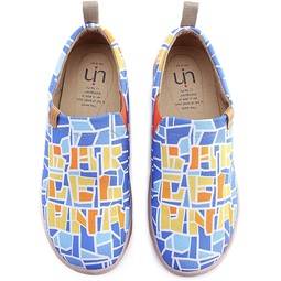UIN Mens Barcelona Code Colorful Canvas Travel Shoes Blue