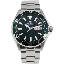 Orient Mens Diving Sports Automatic 200m Watch with Green Dial Steel Bracelet RA-AA0004E