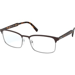 Eyeglasses Prada PR 54 WV 03G1O1 Matte Brown/Gunmetal