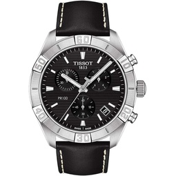 Tissot mens PR 100 Chrono Classic Stainless Steel Dress Watch Black T1016171605100
