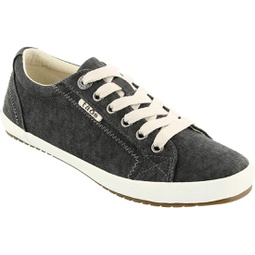 Taos Footwear Womens Star Canvas Sneaker - Style and Comfort Charcoal Wash 7 M US