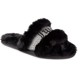 Juicy Couture Womens Slide Slipper Sandals With Faux Fur