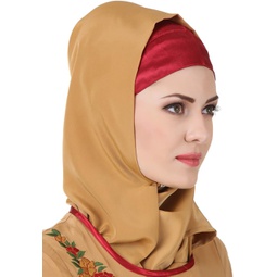 MyBatua Crepe Beige Islamic Hijab, Party Wear, Muslim Women, Fashion Scarves HJ-072
