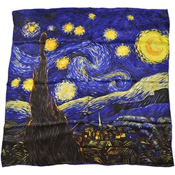 YSSP, 100 Silk Scarf Art Van Gogh and Claude Monets Paintings